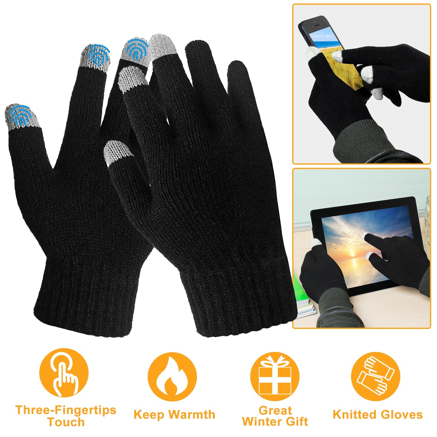 Unisex ultra Touch Screen Gloves Full Finger